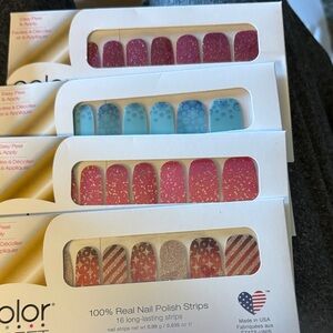 Retired Color Street Patriotic and Floral Nail Strips